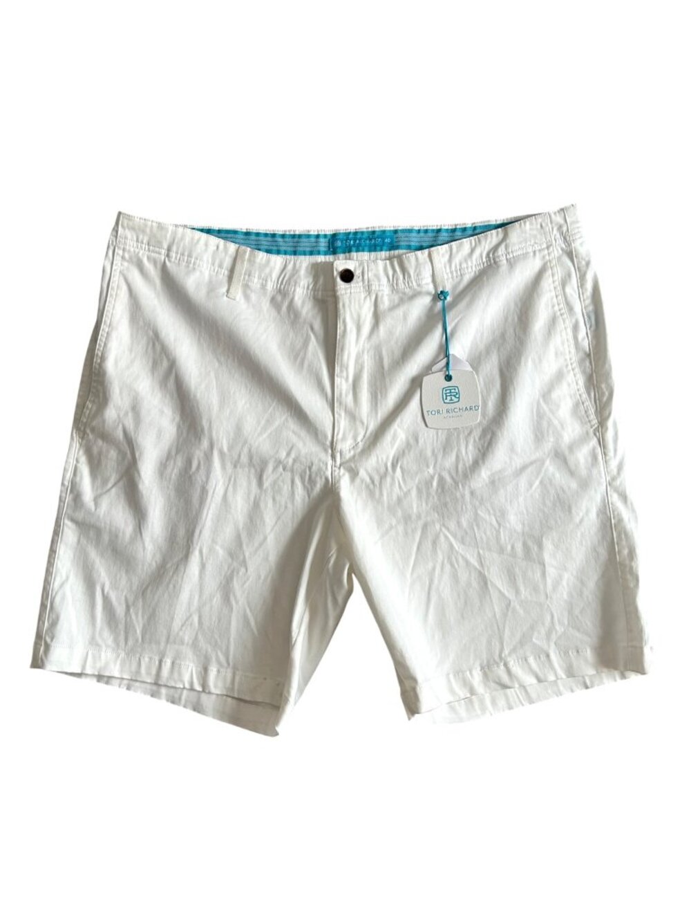 Tori Richard Men's Sz 40 Monte Carlo White Sand Cotton Blend Shorts